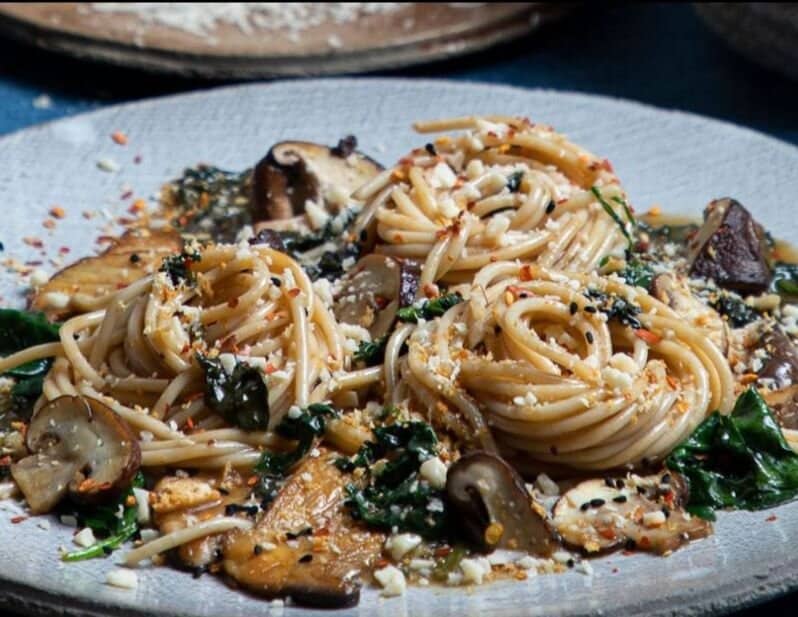 Creamy Mushroom Pasta Nests - Huckleberry's Natural Market