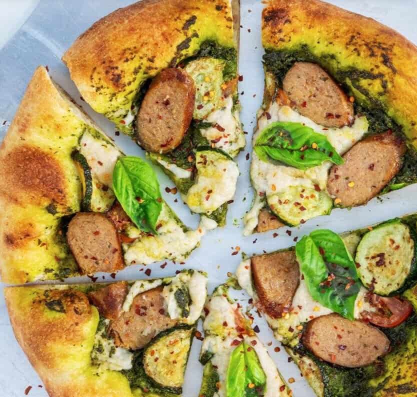 Beyond Sausage Pesto Pizza - Huckleberry's Natural Market
